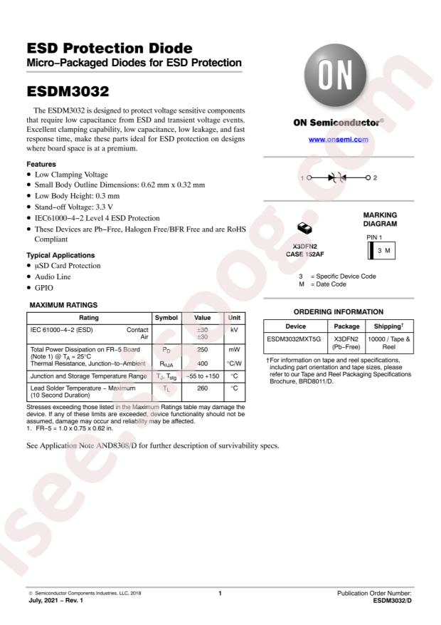 ESDM3032MXT5G