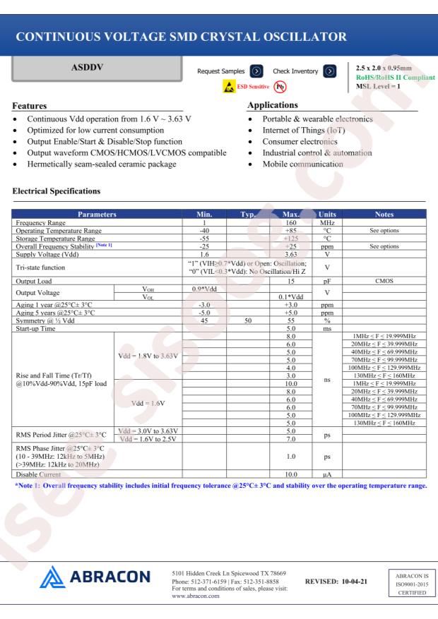 ASDDV-25.000MHZ-LR-T