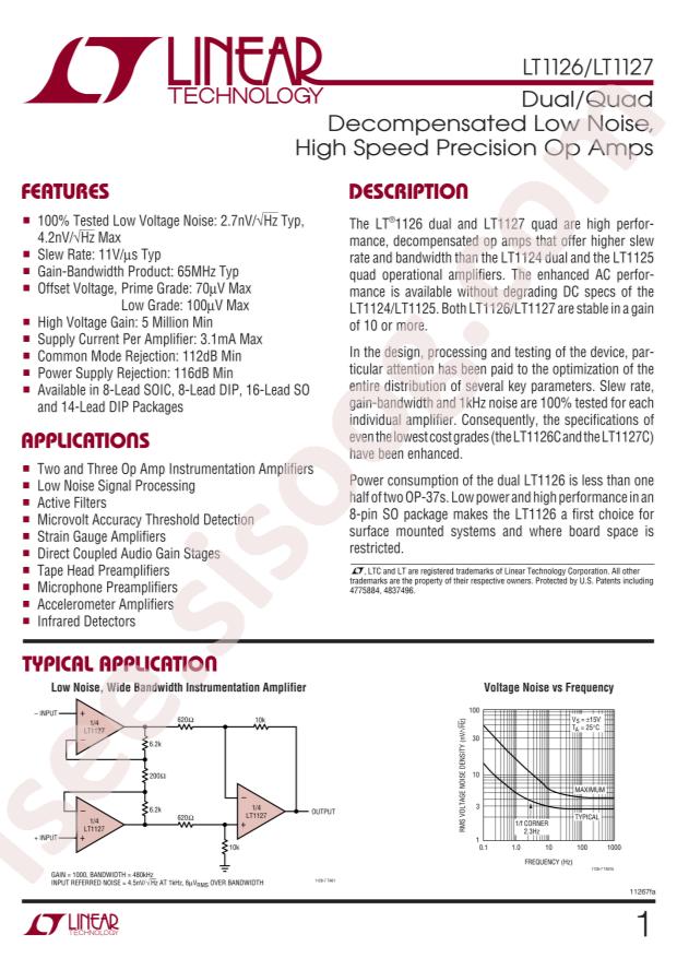 LT1126CS8#PBF