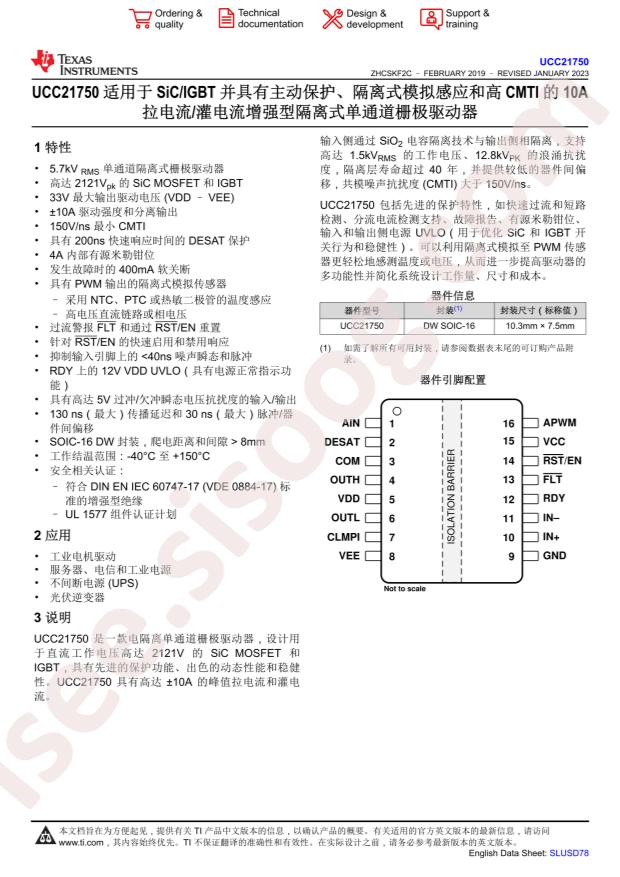 UCC21750DW