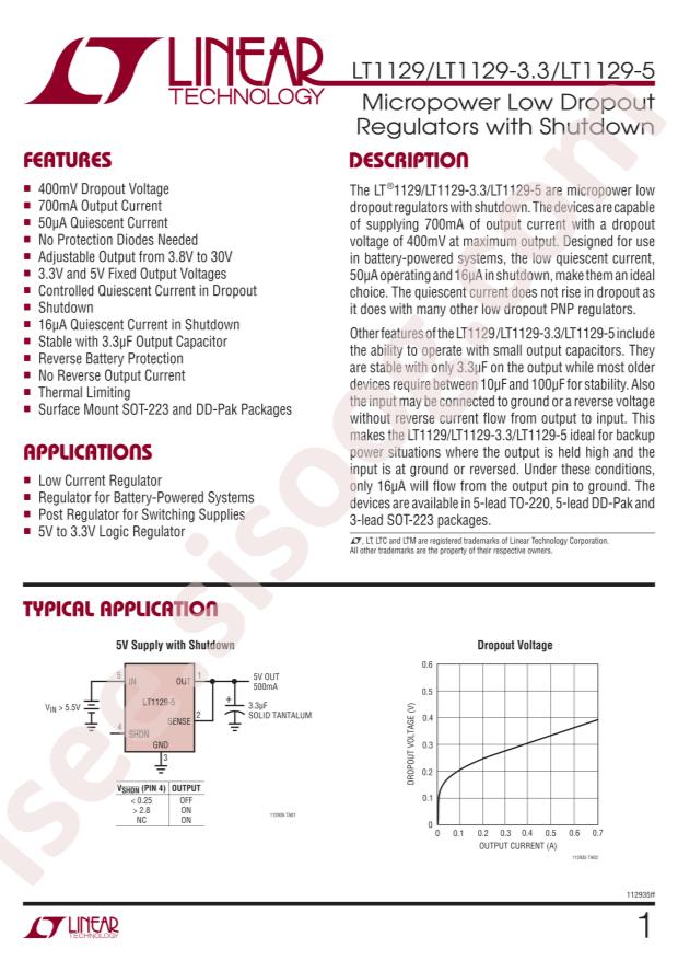 LT1129CS8#PBF