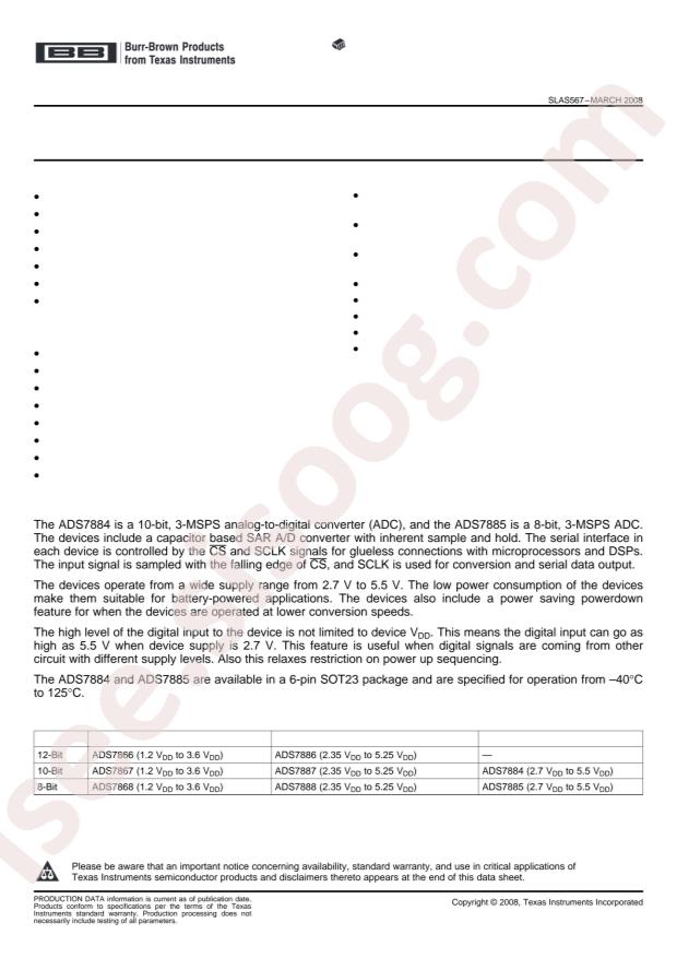 ADS7884SDBVT
