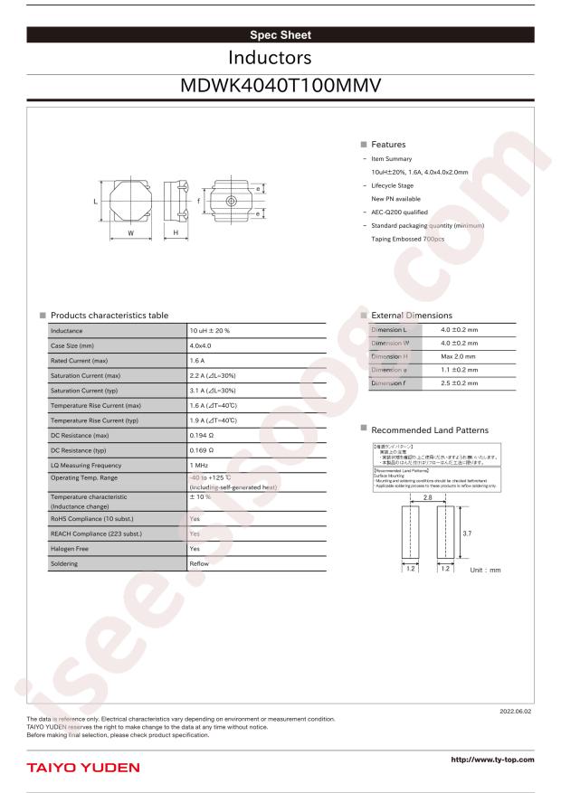 MDWK4040T100MMV