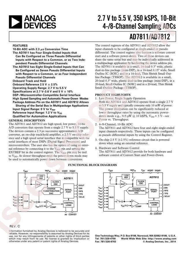 AD7811YRUZ-REEL7
