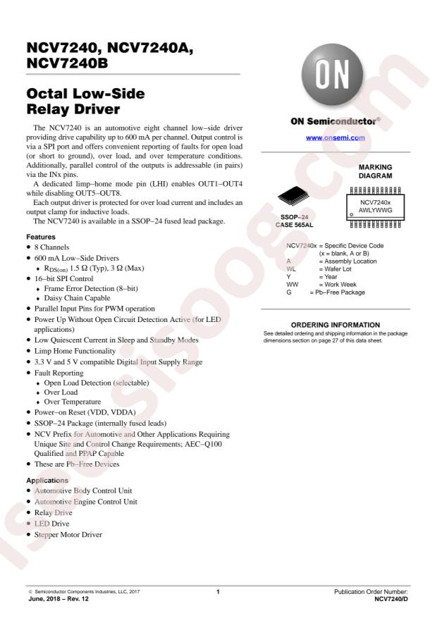 NCV7240BDPR2G