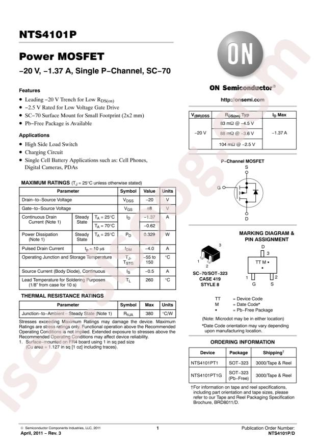 NTS4101PT1G