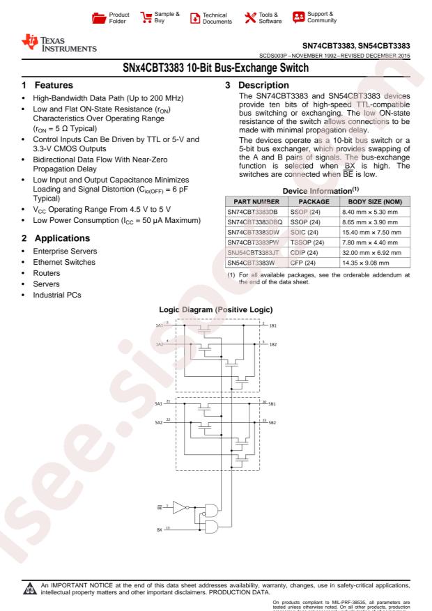 SN74CBT3383DWR
