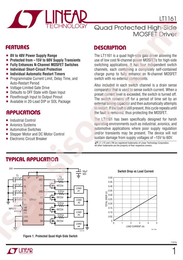 LT1161ISW#PBF