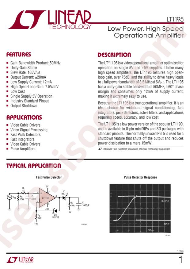 LT1195CN8#PBF