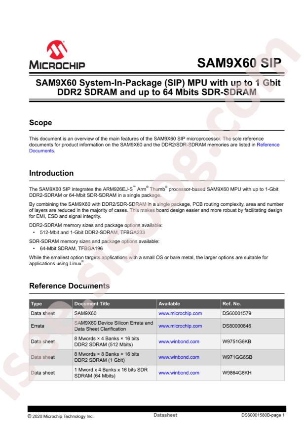 SAM9X60D1GT-I/4FB