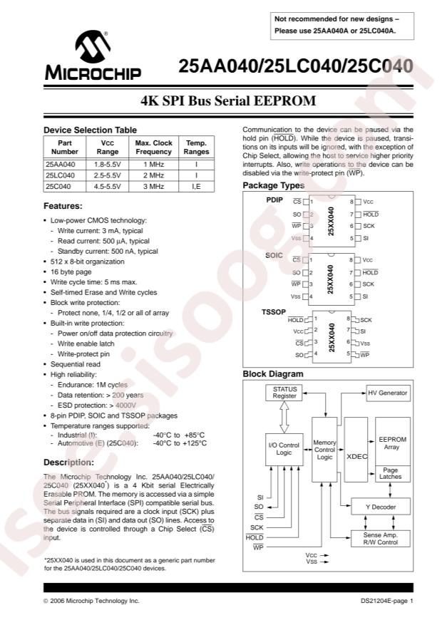 25LC040-I/SN