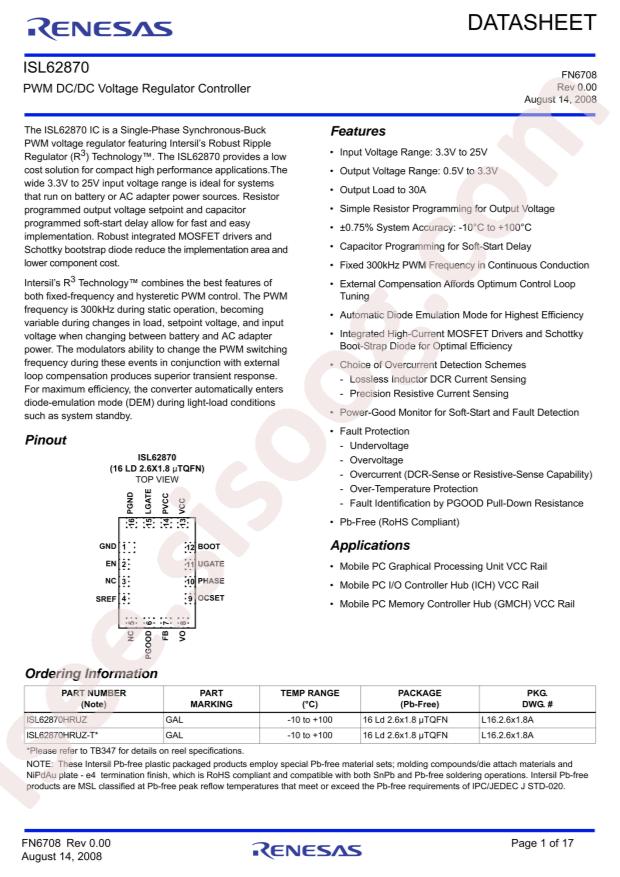 ISL62870HRUZ-T