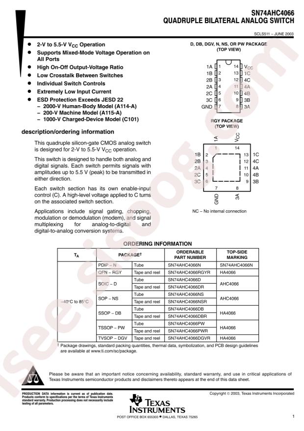 SN74AHC4066DR