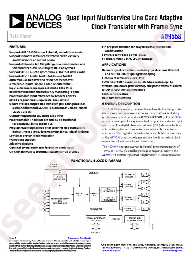 AD9558BCPZ-REEL7