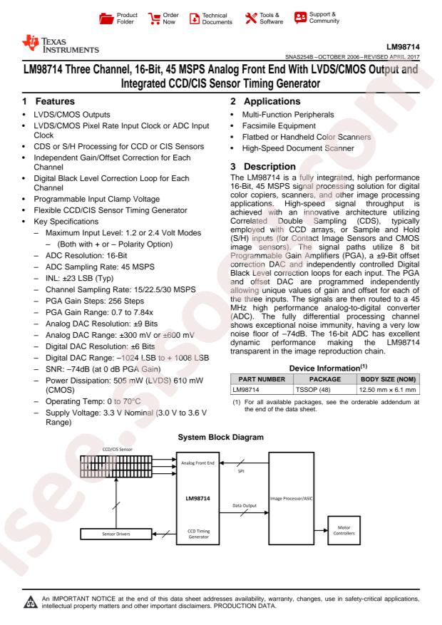 LM98714CCMT/NOPB