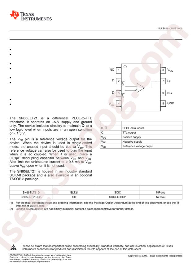 SN65ELT21D