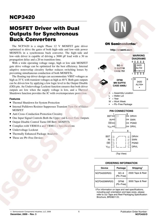 NCP3420DR2G