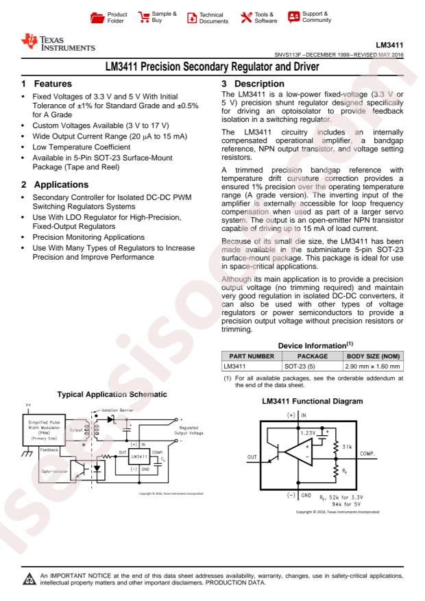 LM3411M5-3.3/NOPB