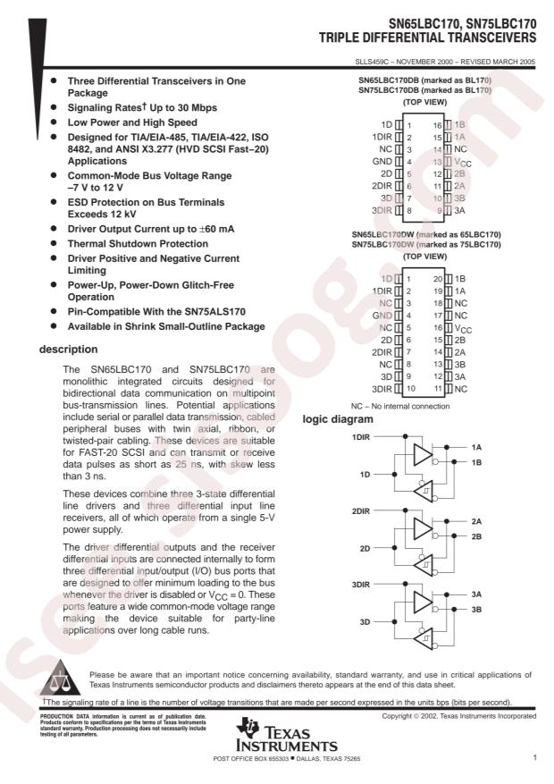SN65LBC170DB