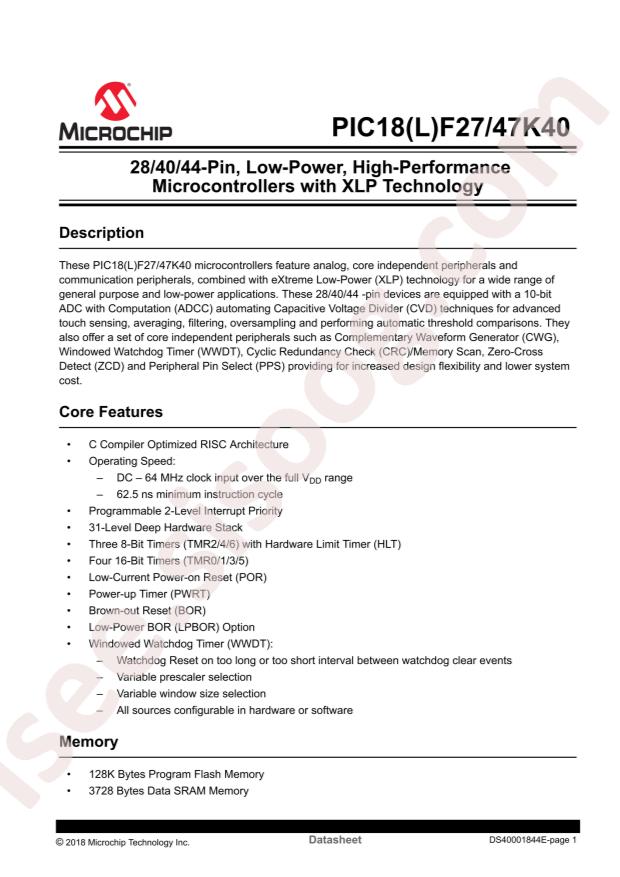 PIC18F47K40-I/P