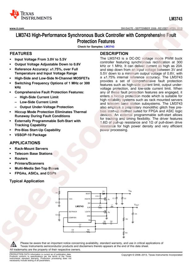 LM3743MM-300/NOPB
