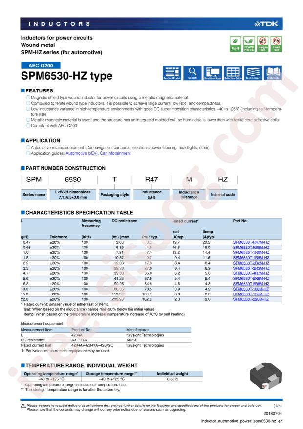 SPM6530T-100M-HZ