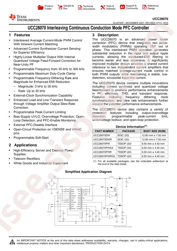 UCC28070PW