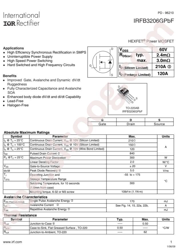 IRFB3206GPBF