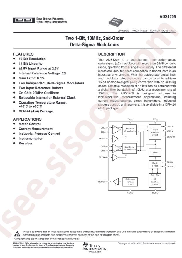 ADS1205IRGET