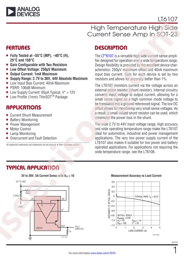 LT6107MPS5#TRPBF