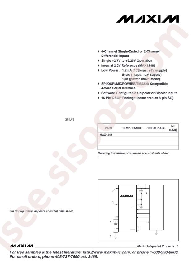 MAX1249BCPE+