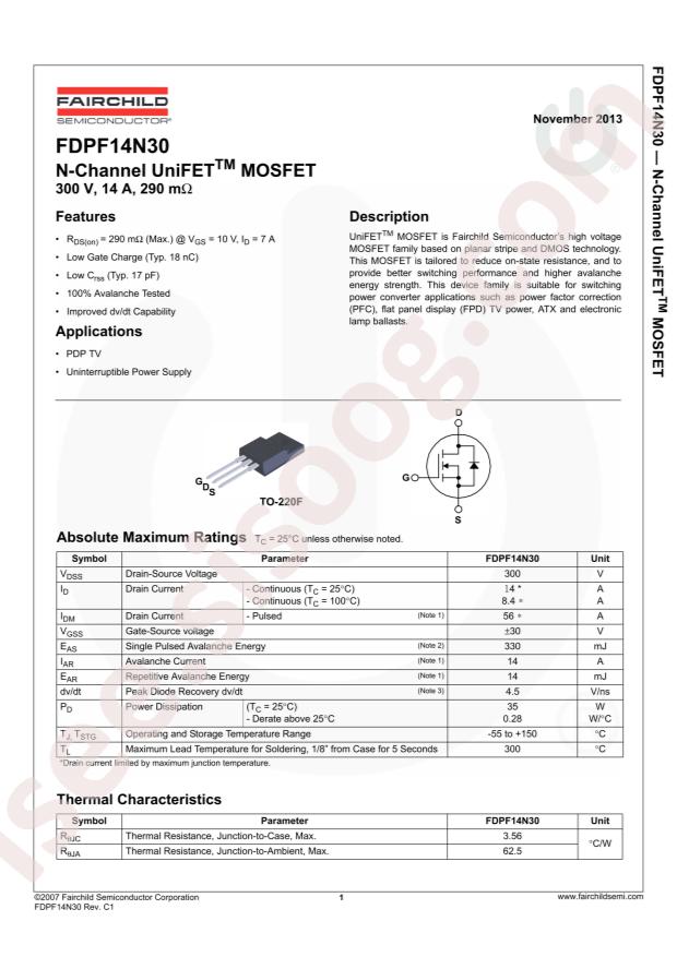 FDPF14N30