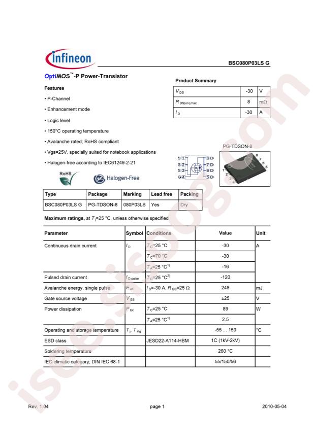 BSC080P03LS G