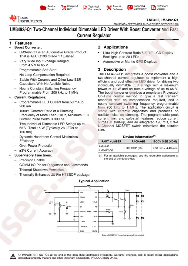 LM3492MH/NOPB