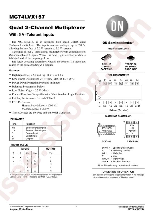 MC74LVX157DTR2G