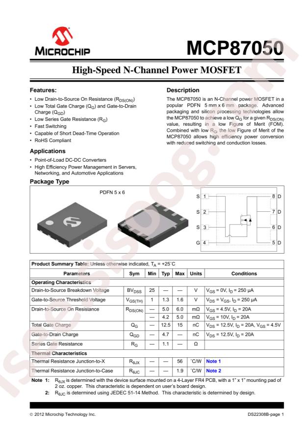 MCP87050T-U/MF