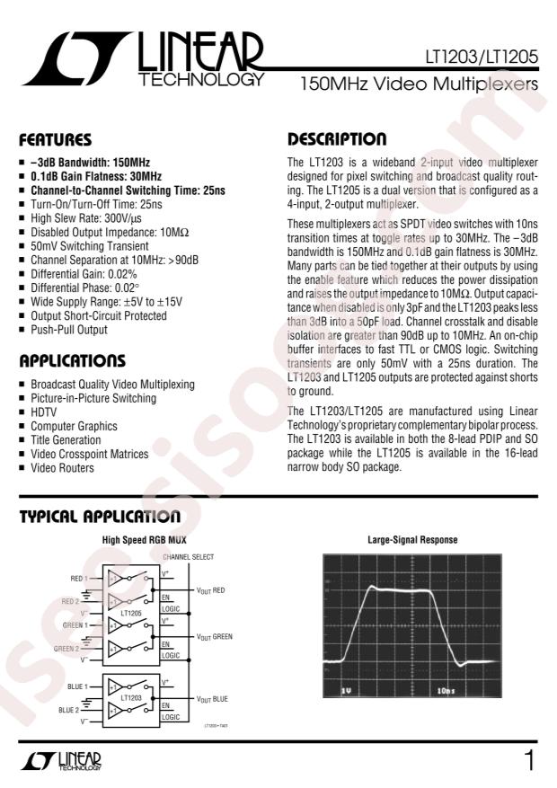 LT1203CS8#PBF
