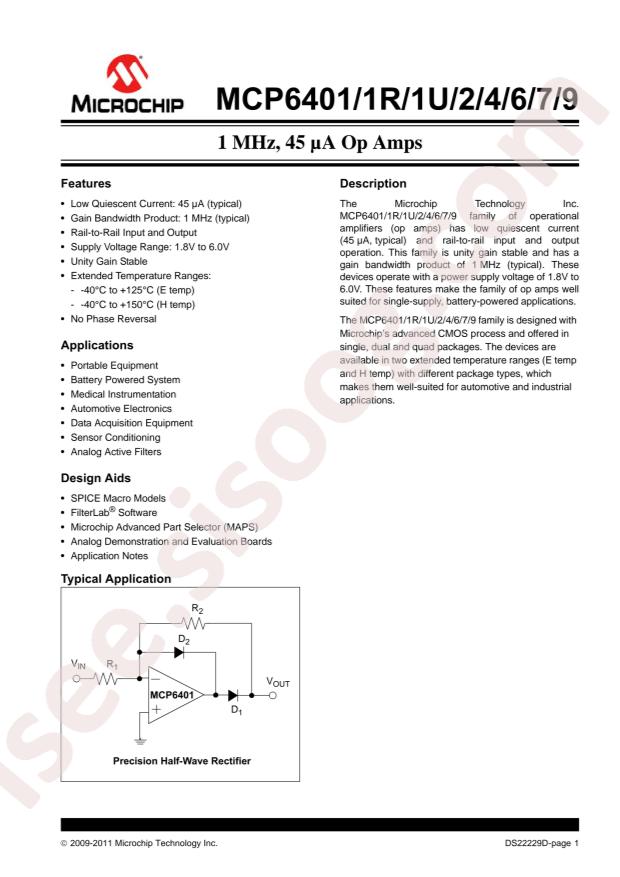 MCP6401T-E/OT