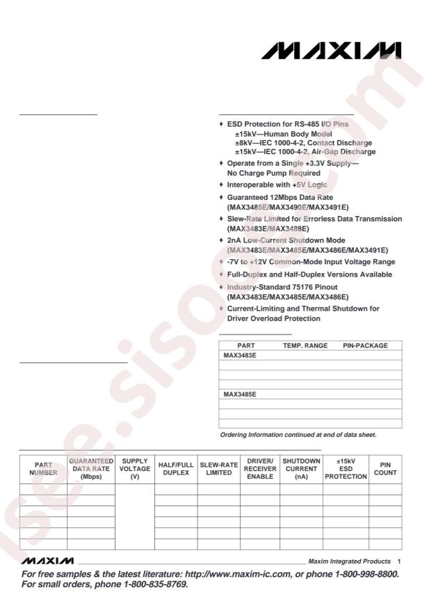 MAX3485EESA+T
