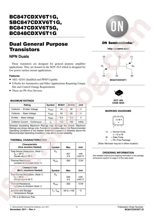 SBC847CDXV6T1G