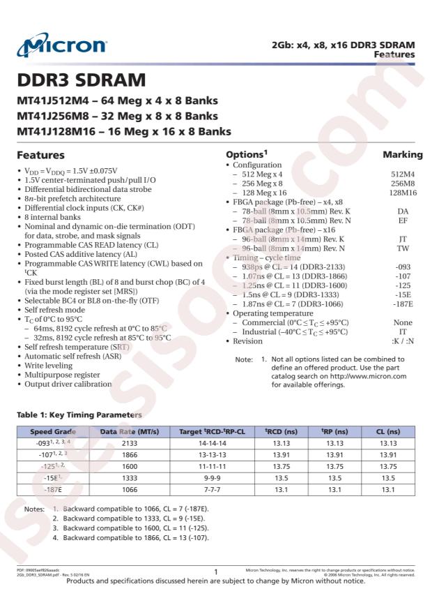 MT41K256M8DA-107:K TR