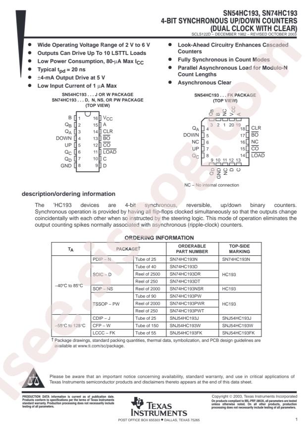 SN74HC193PWR
