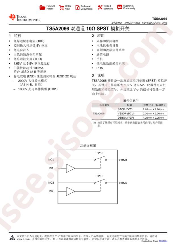 TS5A2066DCURG4