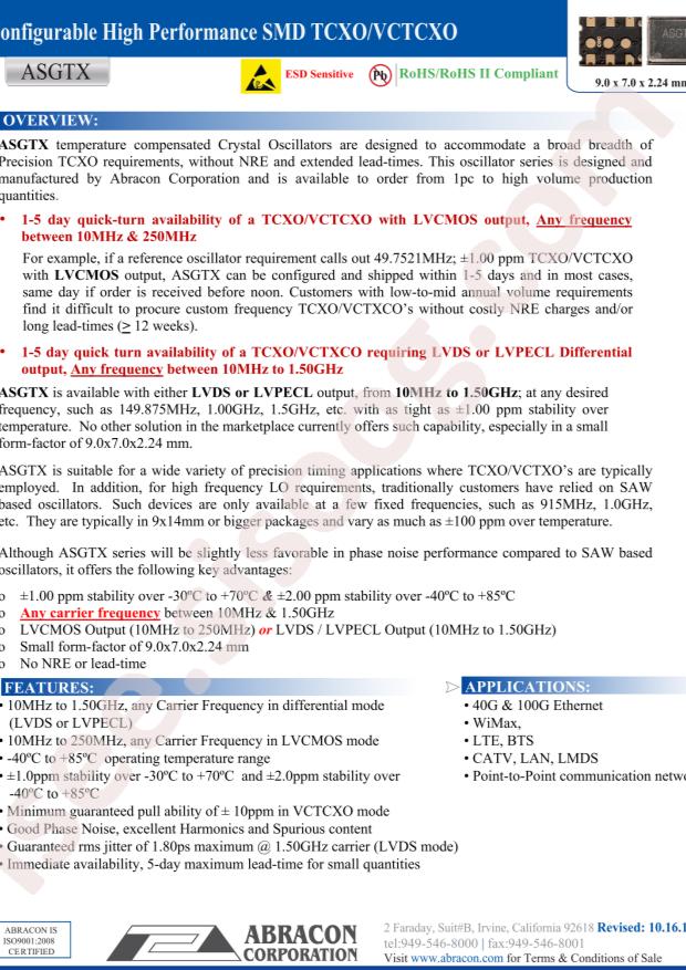 ASGTX-P-156.250MHZ-T2