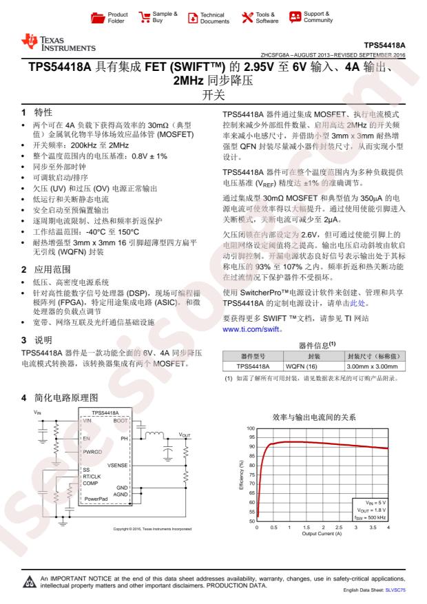 TPS54418ARTET