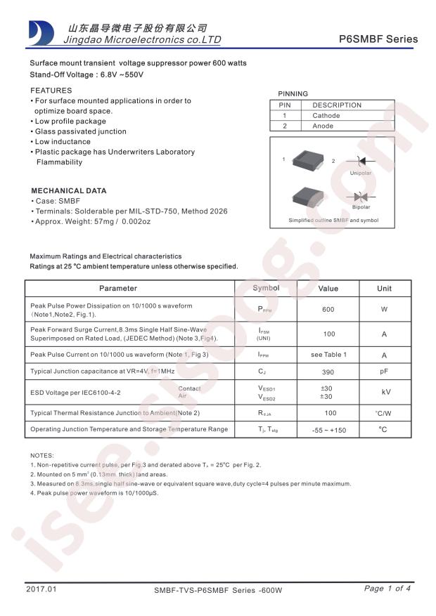P6SMBF440CA