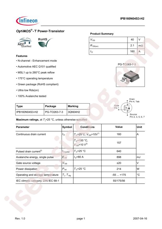 IPB160N04S3-H2