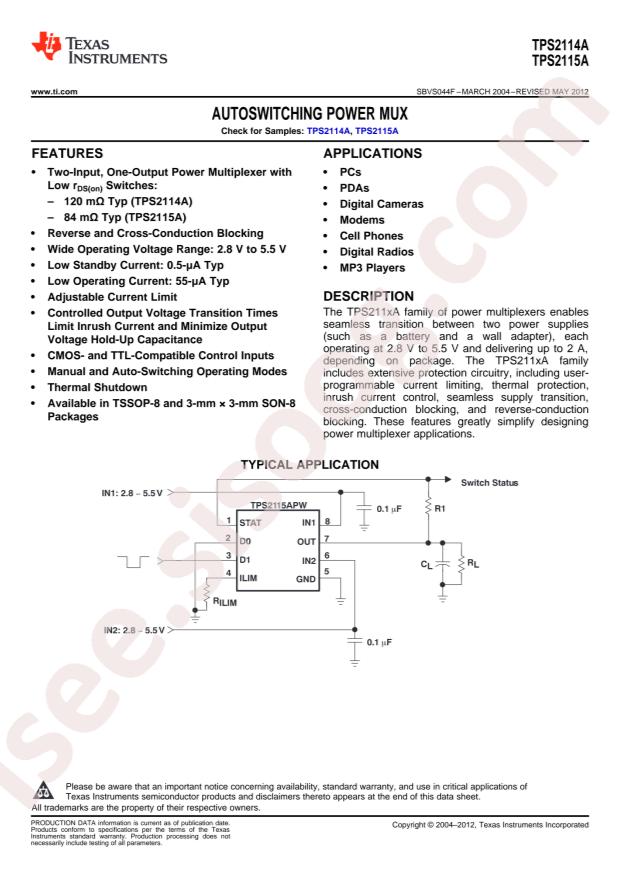 TPS2115ADRBT