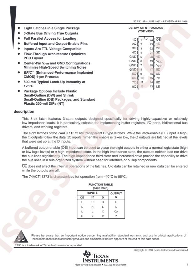 74ACT11373DBR