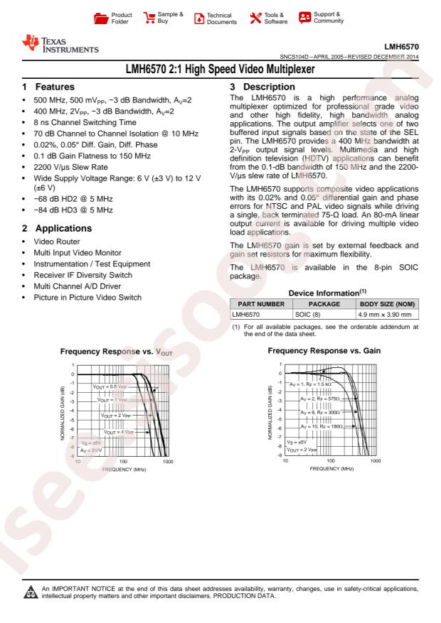 LMH6570MA/NOPB